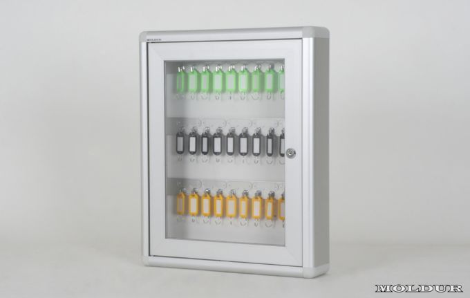 Key Cabinet with 30 Hook Capacity and Number Holder