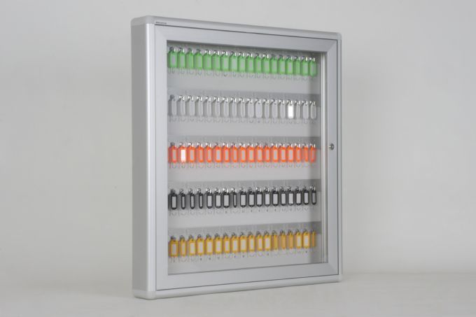 Key Cabinet with 100 Hook Capacity and Number Holder