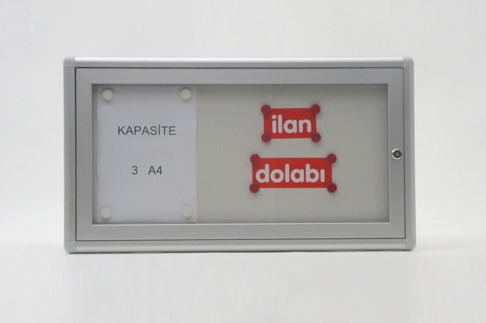 Apartman İlan Panosu Mıknatıslı 3 A4 Kapasiteli