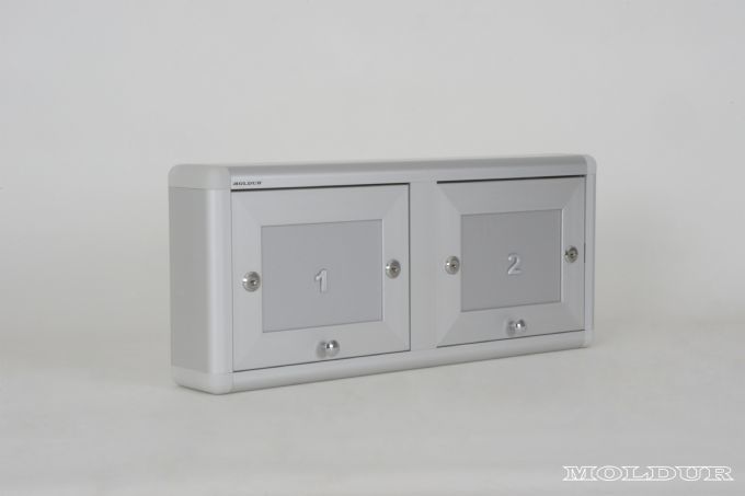 Gun Storage Cabinet, 2 Compartments, Double Security Lock