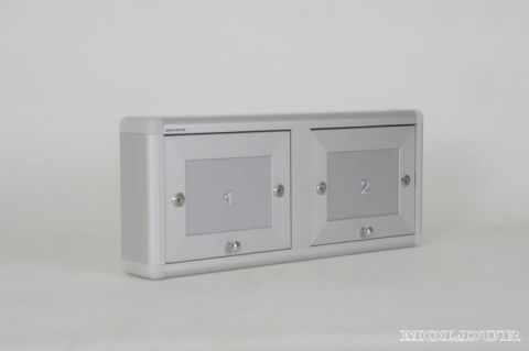 Gun Storage Cabinet, 2 Compartments, Double Security Lock