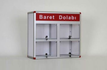 Helmet Cabinet, 4-Compartment Unit
