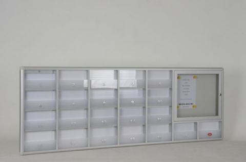 Barrier System Mailbox 22 Apartments Announcement Board