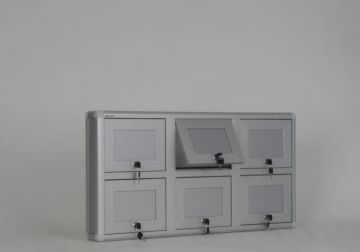 Alüminyum Silah Dolabı 6 Bölme