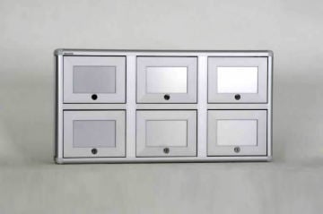 Alüminyum Silah Dolabı 6 Bölme