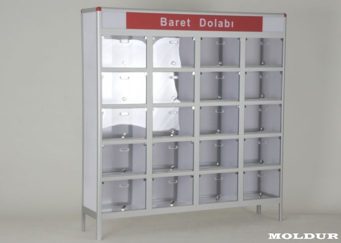 Helmet Cabinet with 20 Compartments