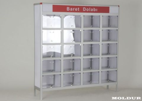 Helmet Cabinet with 20 Compartments