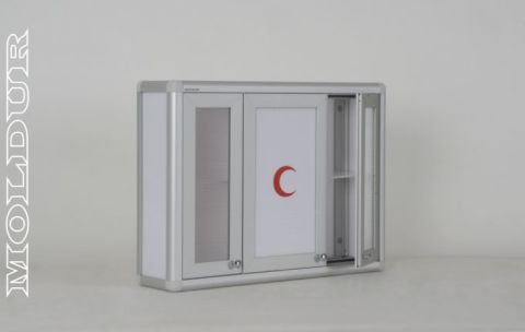 Aluminyum Ecza Dolabı 3 Kapılı