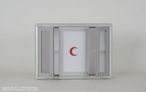 Aluminyum Ecza Dolabı 3 Kapılı