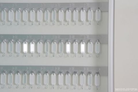 Metal Anahtar Dolabı 100 Kanca Kapasiteli İsimlik Hazneli