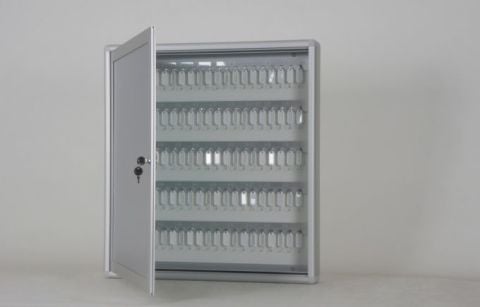 Metal Key Cabinet with 100 Hook Capacity and Name Tag Compartment
