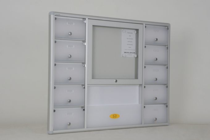 Mailbox 10 Apartments with Magazine Holder