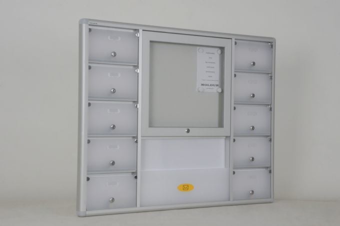 Mailbox 10 Apartments with Magazine Holder