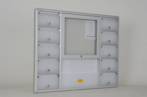 Mailbox 10 Apartments with Magazine Holder