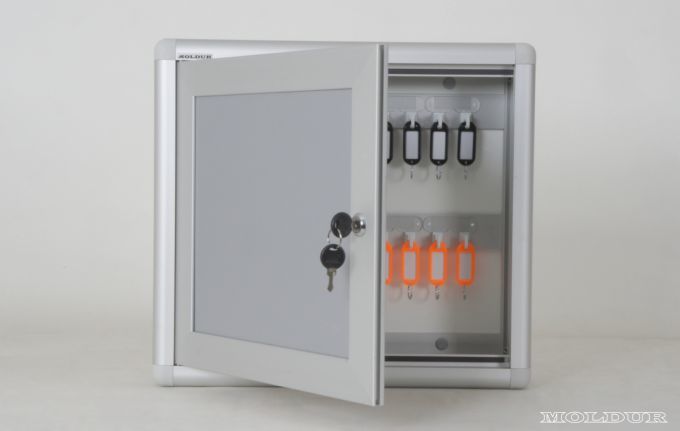 Key Cabinet with Metal Lid and 20 Hook Capacity