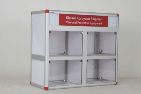Personal Protective Equipment Cabinet, 4 Compartments