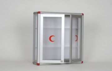 Double-Door Transparent Jumbo Medicine Cabinet