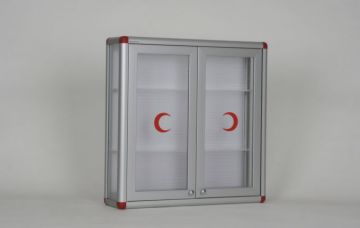 Ecza Dolabı Çift Kapılı Transparan Jumbo