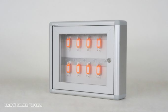 Key Cabinet with Ten Hook Capacity and Nameplate Compartment