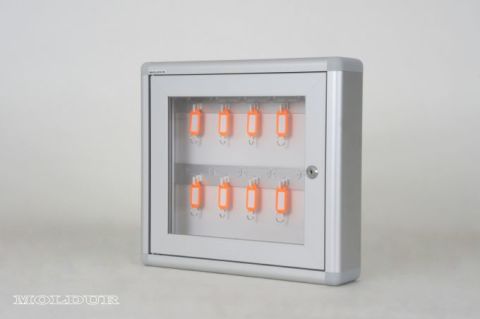Key Cabinet with Ten Hook Capacity and Nameplate Compartment