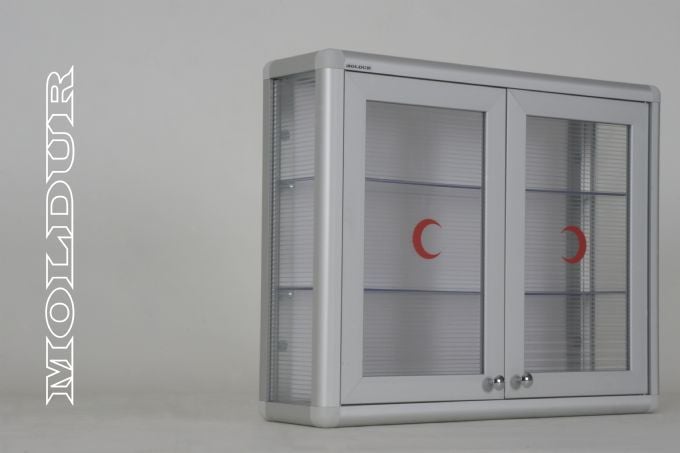 Ecza Dolabı Çift Kapılı Transparan