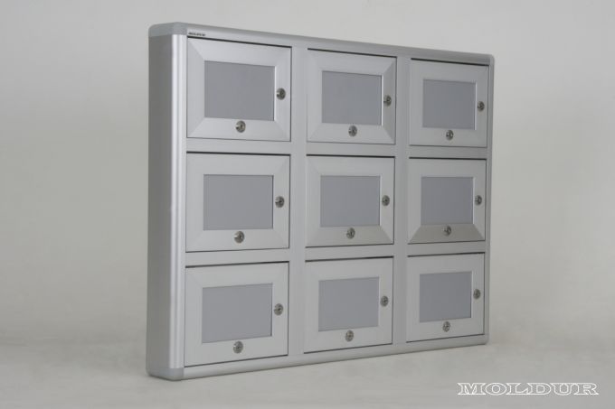 Gun Storage Cabinet, 9 Compartments, Double Lock