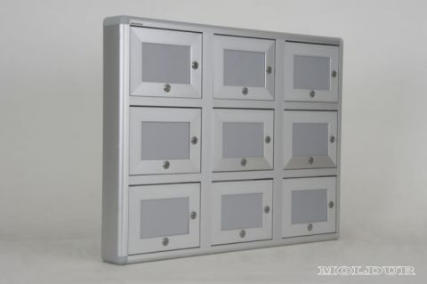 Gun Storage Cabinet, 9 Compartments, Double Lock