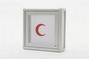 Square Medicine Cabinet, 35 cm, Grey, Cornered
