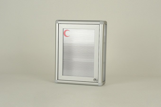 Medicine Cabinet, Single Door, Transparent + Crescent