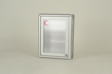 Medicine Cabinet, Single Door, Transparent + Crescent