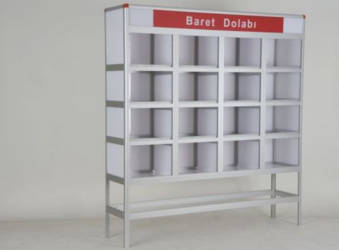Baret Dolabı 16 Gözlü kapısız