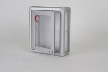 Medicine Cabinet, Matte Grey, Oval Corners