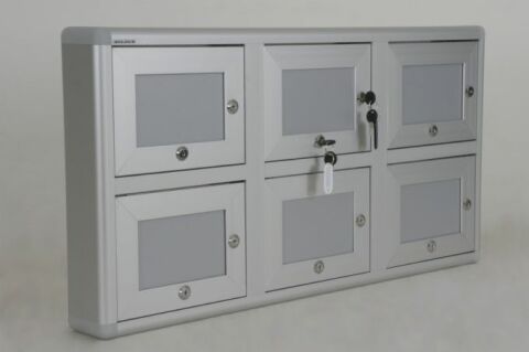 Gun Locker with 6 Compartments and Dual Security Levels