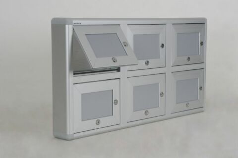 Gun Locker with 6 Compartments and Dual Security Levels