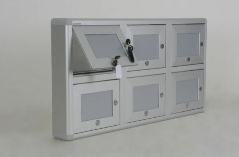 Gun Locker with 6 Compartments and Dual Security Levels