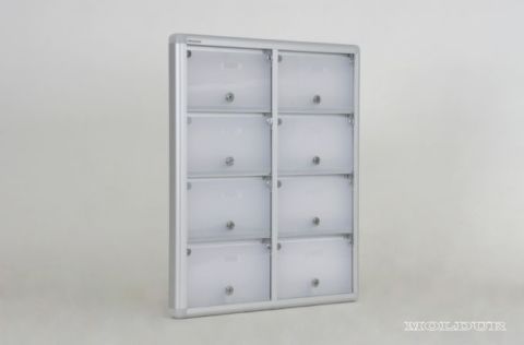 Mailbox with 8 Apartment Nameplate Holders
