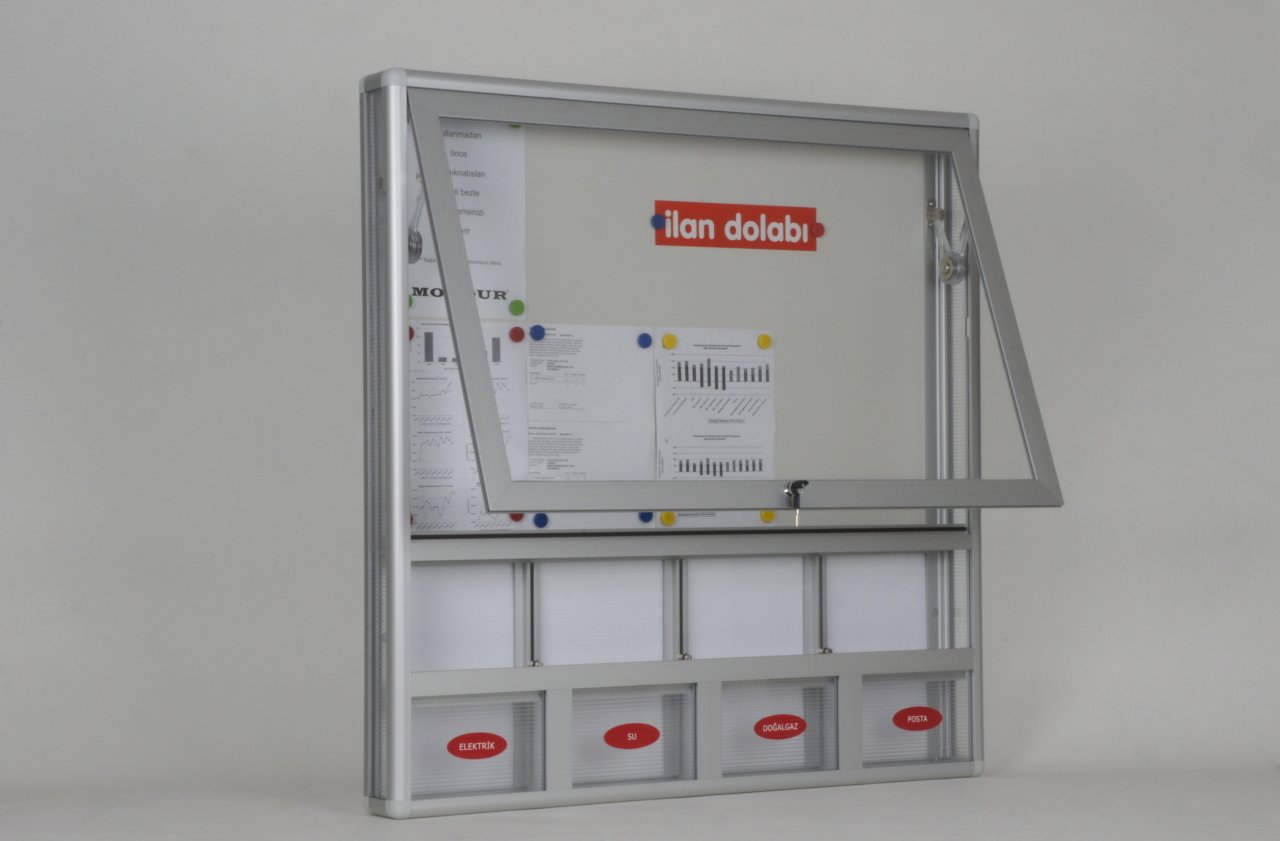 Shared Mailbox and Notice Board with 8 A4 Page Capacity