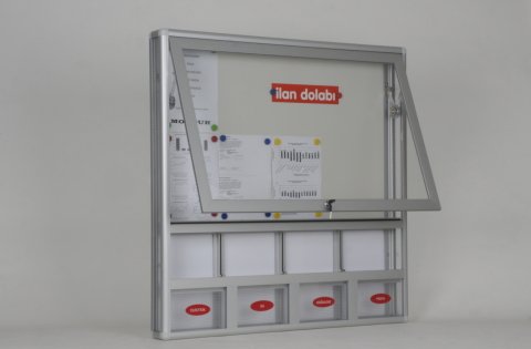 Shared Mailbox and Notice Board with 8 A4 Page Capacity