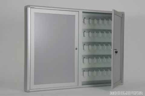 Metal Door Key Cabinet with 80 Hook Capacity