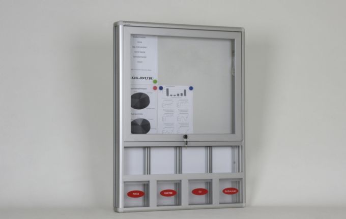 Ortak Posta Kutusu Ve 6 A4 Kapasiteli Duyuru Panosu Ünitesi