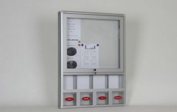 Shared Mailbox and Notice Board Unit with 6 A4 Capacity