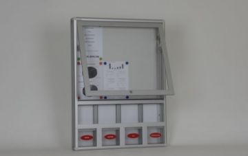 Shared Mailbox and Notice Board Unit with 6 A4 Capacity