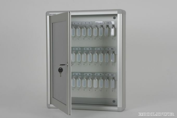 Aluminum Key Cabinet with 30 Hook Capacity