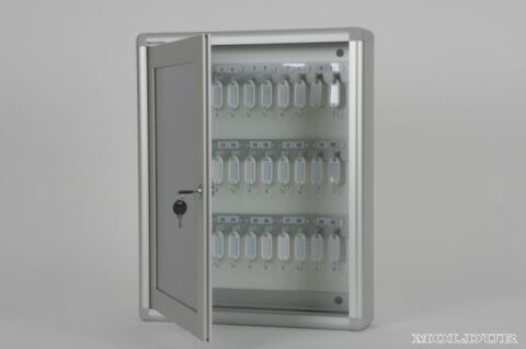 Aluminum Key Cabinet with 30 Hook Capacity