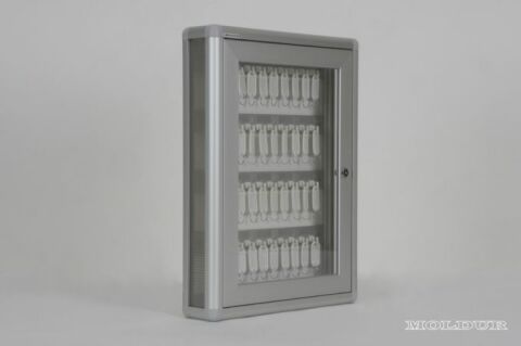 Key Cabinet with Name Tag Compartment, 40 Hook Capacity