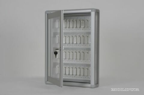 Key Cabinet with Name Tag Compartment, 40 Hook Capacity