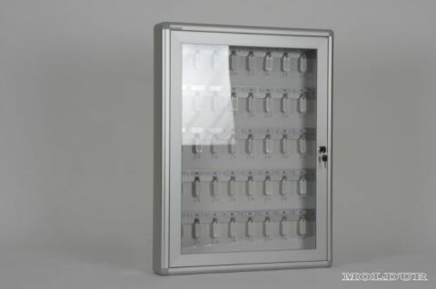 Key Cabinet with 40 Hooks and Numbered or Name Tag Compartment