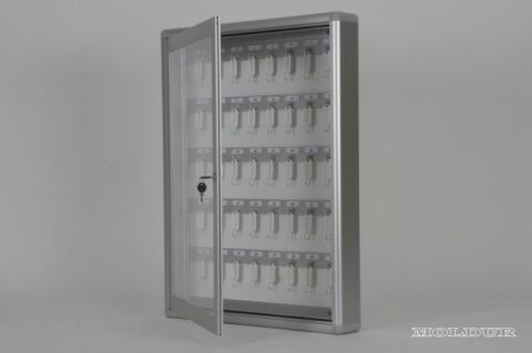 Key Cabinet with 40 Hooks and Numbered or Name Tag Compartment