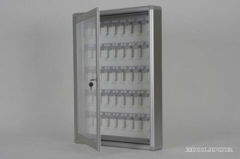 Key Cabinet with 40 Hooks and Numbered or Name Tag Compartment