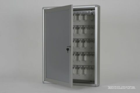 Key Cabinet with Metal Door and 40 Hook Capacity